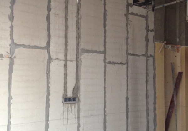 會所內部隔墻板施工展示圖一